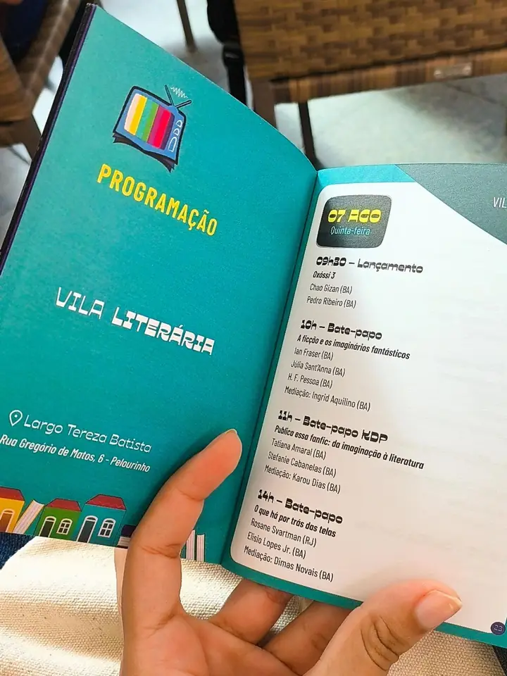Programação impressa da Vila Literária da FLIPELÔ 2025